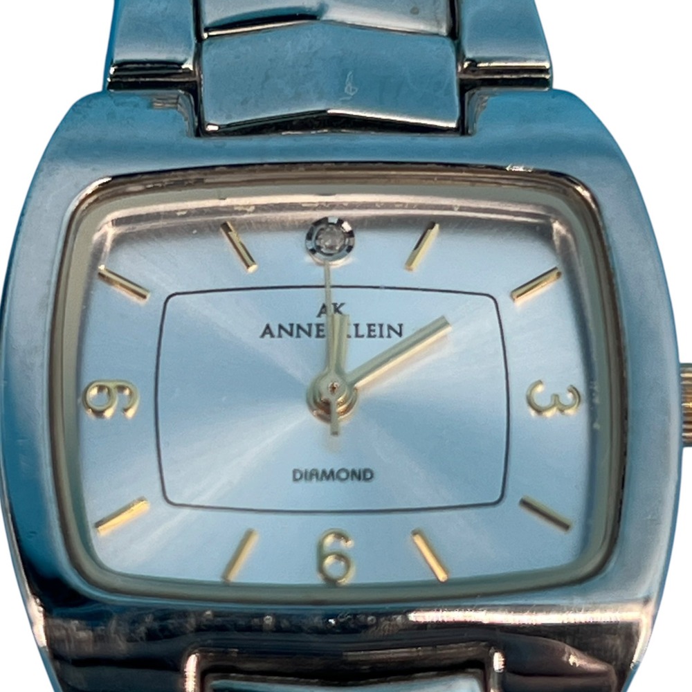 Anne Klein Women Silver Tone Diamond Dial Bracelet‎ Watch 10/1309 Japan Movt